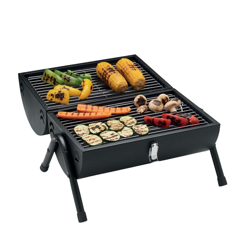 image 1 of MidOcean Chimey Portable Charcoal BBQ - Black - One Size
