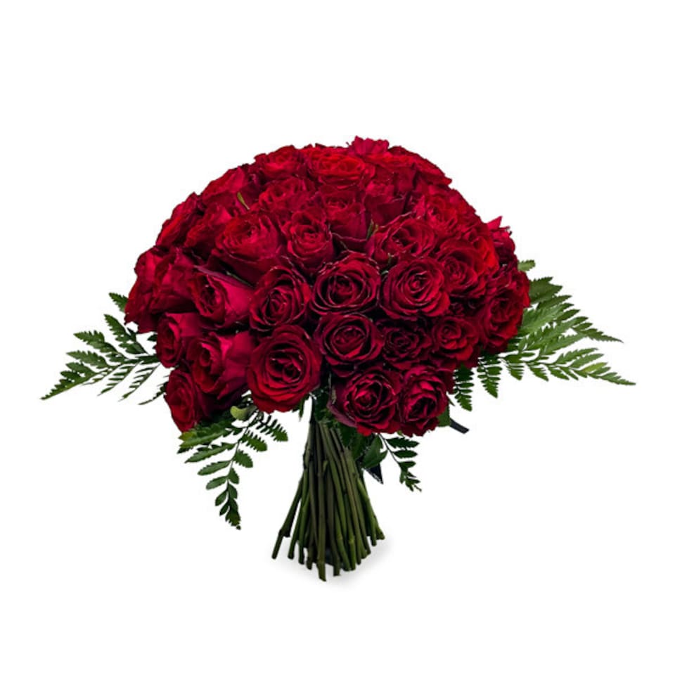 image 1 of 100 Classic Red Roses Bouquet