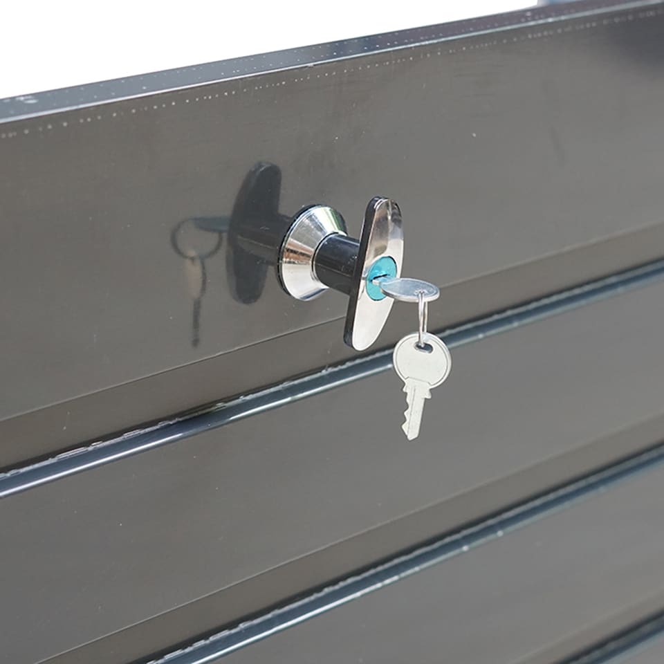 image 1 of Gr8 Garden Dark Grey 420L Metal Storage Box Garden Outdoor Shed Utility Cushion Chest Truck