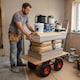 image 2 of MoverX Heavy Duty Furniture Dolly 540kg — 4 Rubber Wheels, Moving Trolley for Appliances, Furniture & Equipment, Red