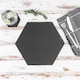 image 5 of Argon Tableware 24x Hexagonal Slate Placemats - Natural Stone Rough Edge Slate Dinner Mats Dinnerware Plate Placemats | Black | Natural | One Size | 24