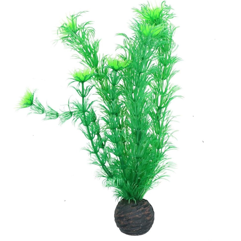 image 1 of Aquatic Aquarium Fish Tank Self Sinking Medium Silk Plant H-20cm (No4) 2PK