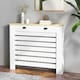 image 2 of HOMCOM Radiator Cover with Drawer, Horizontal Slat, 111cm, White