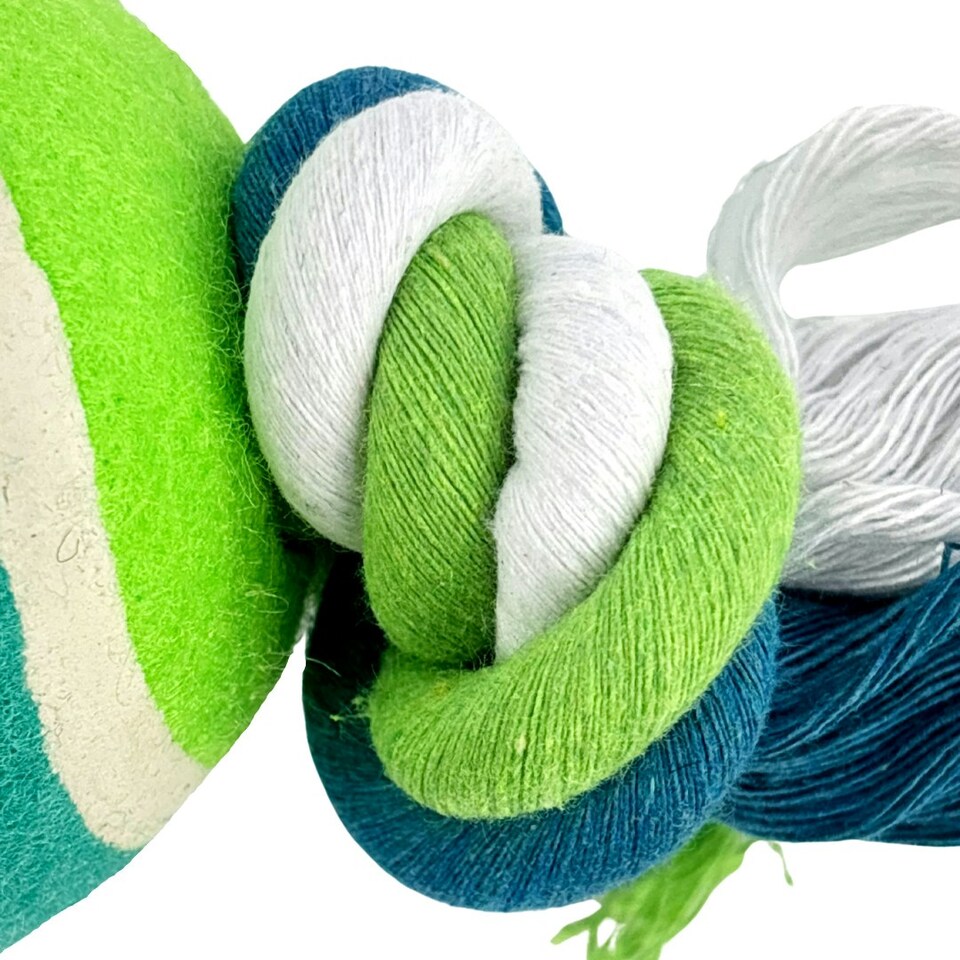 image 1 of HugglePets Tennis Ball Dumbell Dog Toy