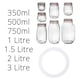 image 5 of Argon Tableware Glass Storage Jar Seals - Large - Clear - Pack of 6