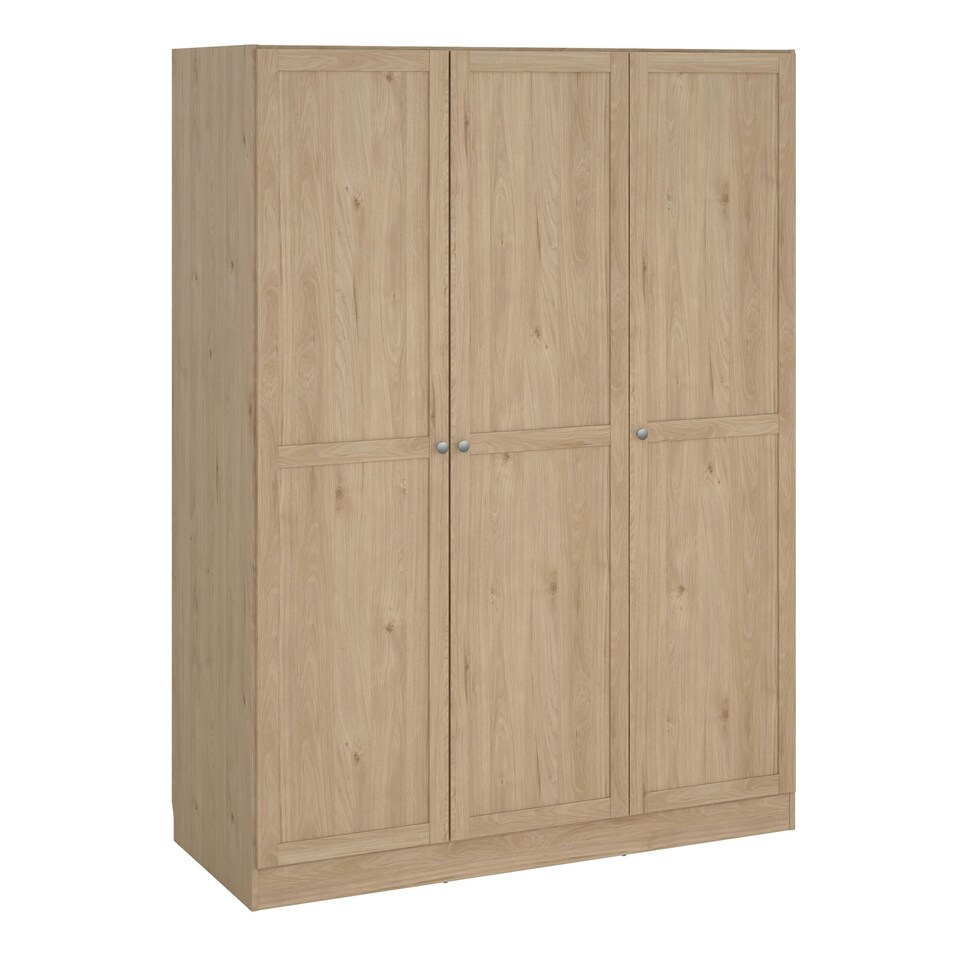 image 1 of Brande Wardrobe with 3 Frame Doors in Jackson Hickory Oak
