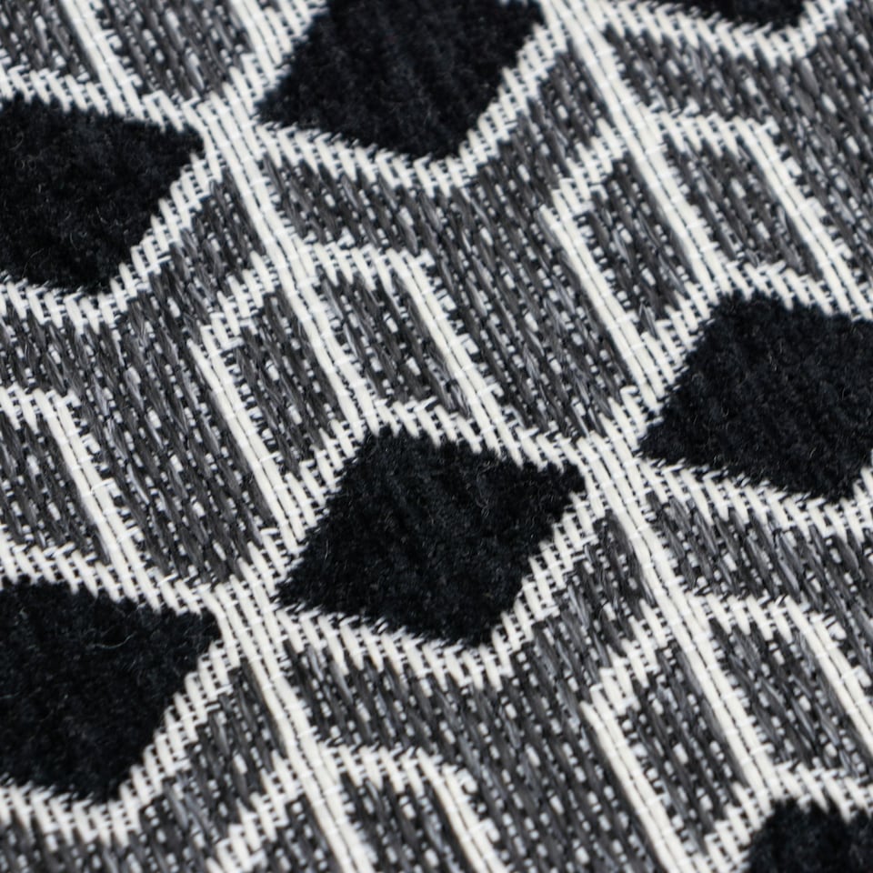 image 1 of JVL Allure Machine Washable Entrance Doormat, 50x75cm - Black