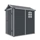 image 3 of 4 x 6 (1.34m x 1.92m) Single Door Apex Plastic Shed - Dark Grey