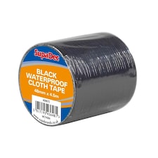 SupaDec Waterproof Cloth Tape - Black - 4.5m x 48mm