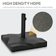 image 3 of Outsunny 20KG Square Patio Parasol Base, Fits Φ32mm,Φ38mm,Φ48mm Pole - Black