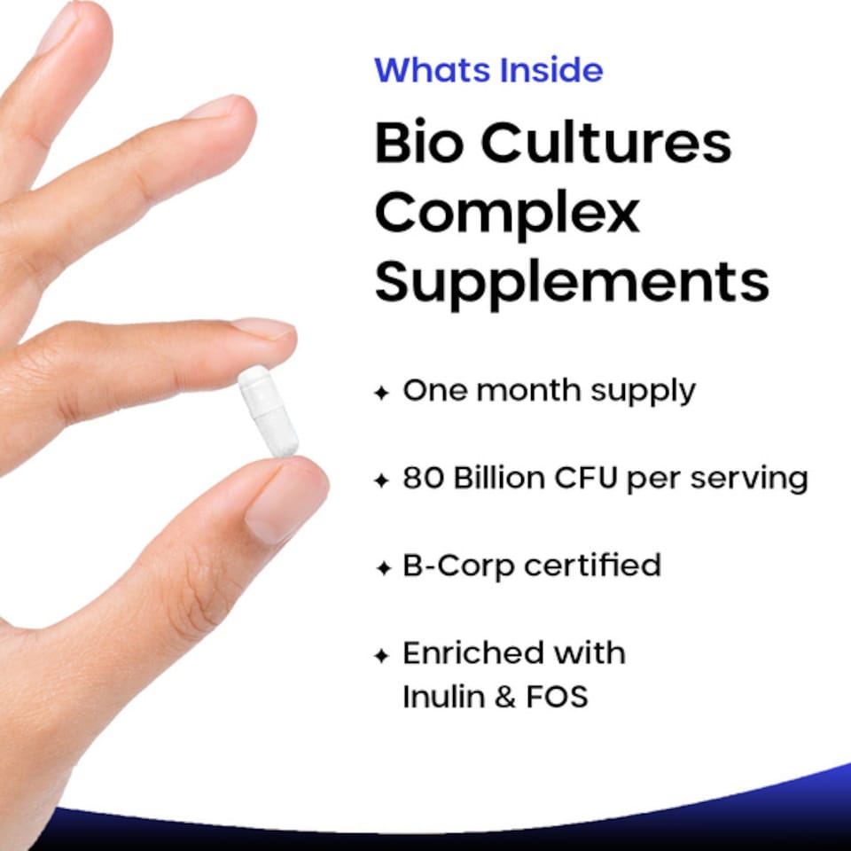 image 1 of Bio Cultures Complex + Inulin & FOS 80 Billion CFU