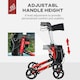 image 4 of HOMCOM Folding Rollator Walker w/ Seat Storage Bag Adjustable Handle for Seniors