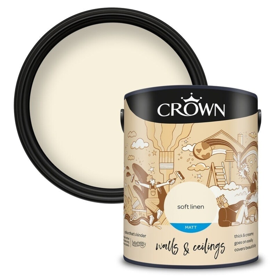 image 1 of Crown Matt Emulsion Soft Linen 5L