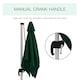 image 6 of Outsunny 3 x 3(m) Cantilever Roma Parasol Garden Umbrella with Cross Base Green