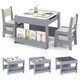 image 1 of COSTWAY Kids Table & Chairs Set 4 in 1 Toddler Table Grey