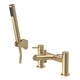 image 1 of Balterley Nova Modern Bathroom Deck-Mounted Bath Shower Mixer with Shower Kit | Copper | Brushed Brass | 1