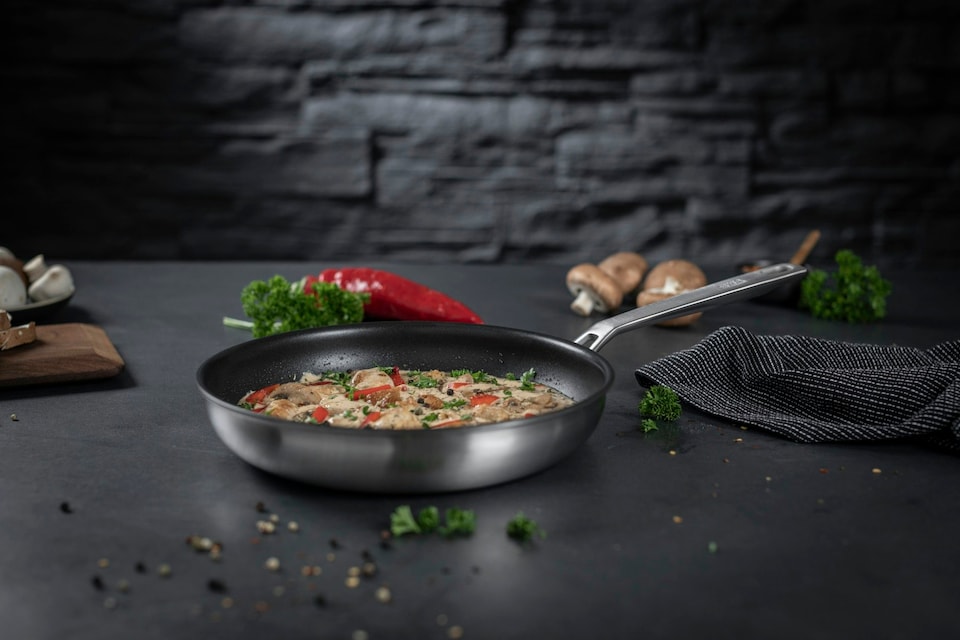 image 1 of Kuhn Rikon Culinary Fiveply Stainless Steel & Aluminium Induction Safe 3-Piece Mixed Cookware Set