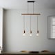 image 5 of Sven Bar Pendant Ceiling Lamp, Matt Black, Natural Wood