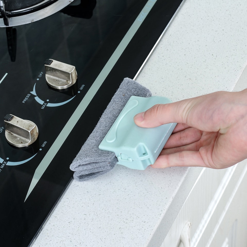 image 1 of Living and Home Window Groove Cleaning Brush Head Refill | Grey