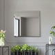 image 7 of The Moderni - All Glass Modern Bevelled Square Wall Mirror 24" X 24" (60x60CM) N/A