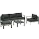 image 1 of Outsunny 6 PCs Rattan Garden Furniture Set with Table Cushion