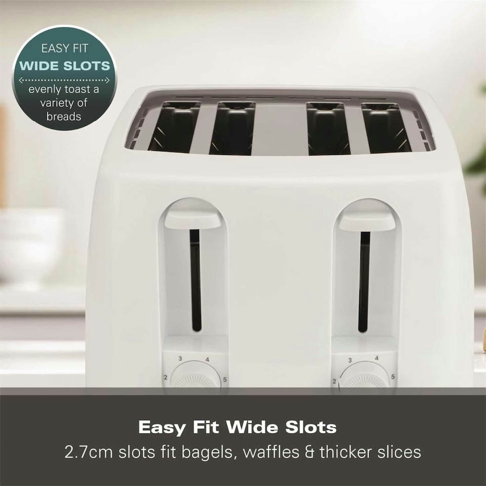 image 1 of Hamilton Beach 1300W Essential Toaster 4 Slice - White HB4T5032W