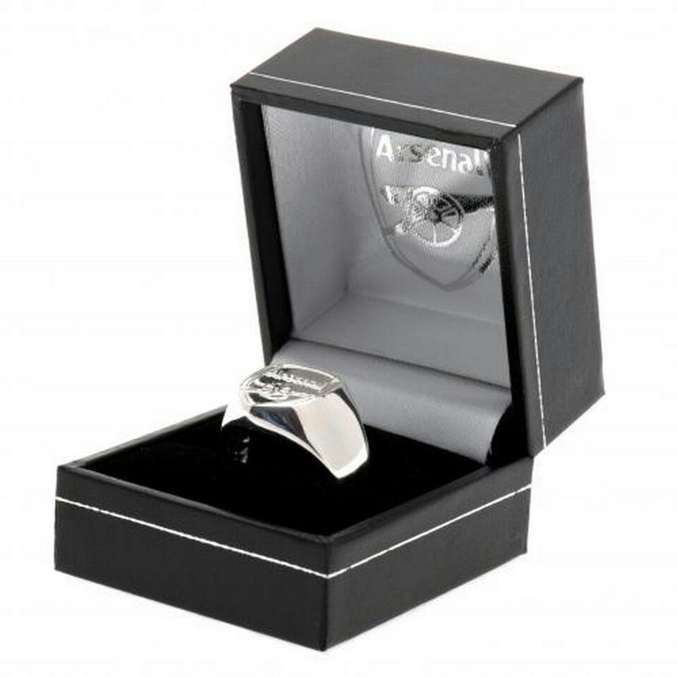 image 1 of Arsenal FC Sterling Silver Ring - Silver - Medium