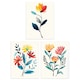 image 1 of Set of 3 Prints Wildflowers Floral Watercolour Bright Wall Art