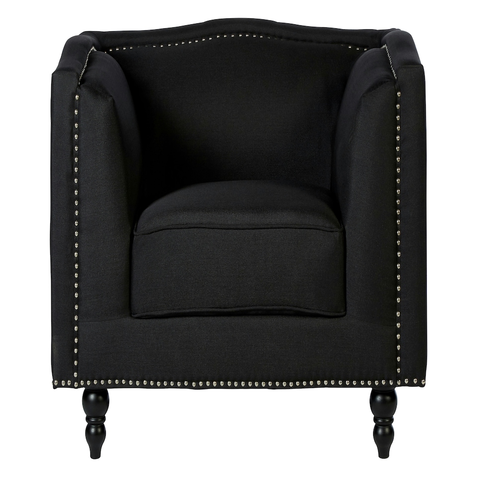 image 1 of Interiors by Premier Black Fabric Chair, Enchanting Sleep chair, Easy to Assemble Borg Chair, Comfy Office Chair