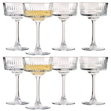 Queensway Home & Dining Champagne Coupe Glasses 260ml 4 or 8 Pack | Clear | 8 Glasses