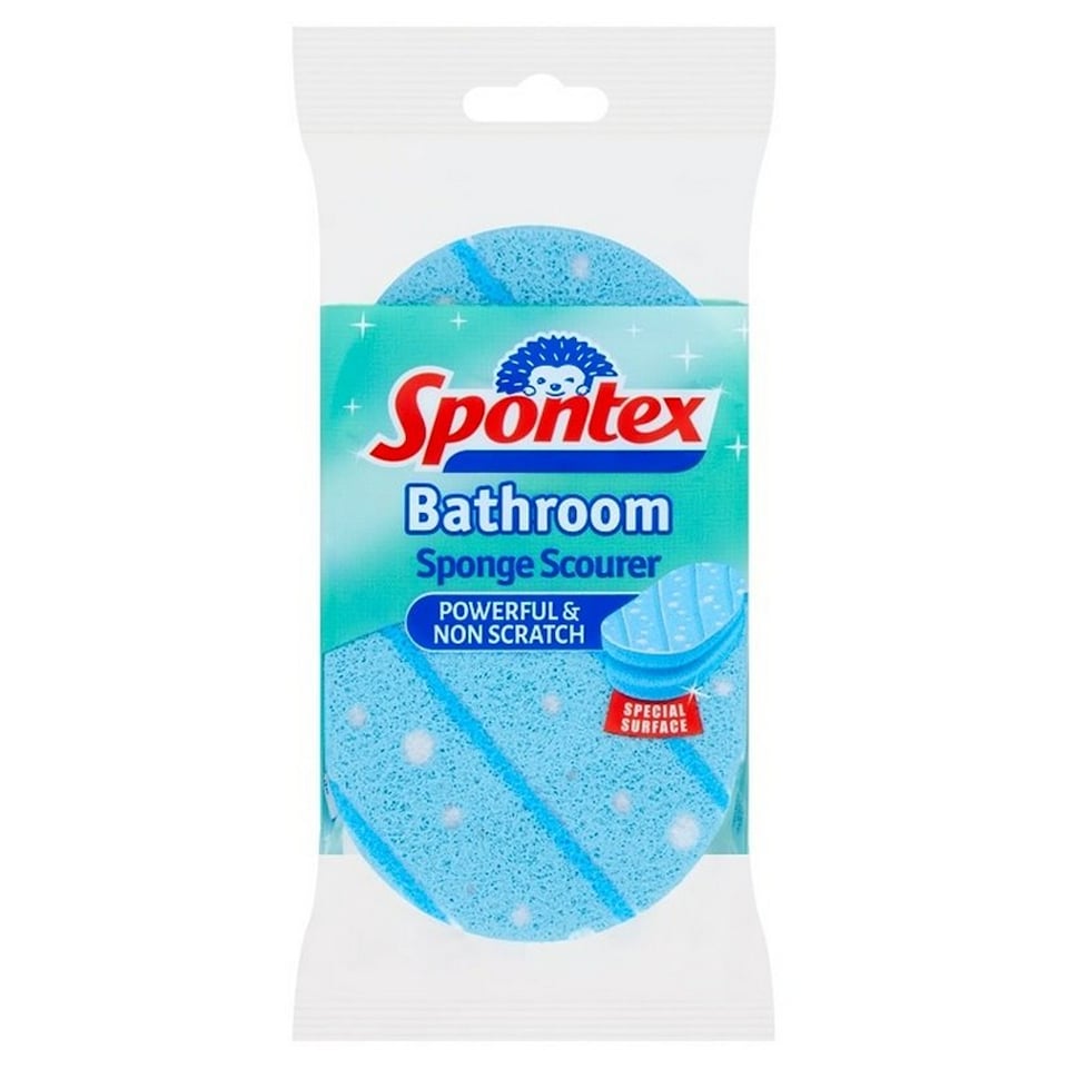 image 1 of Spontex Bathroom Sponge Scourer | Multi | One Colour | One Size | 1