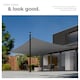 image 4 of Shade Sail - rectangular with UV protection 50, water-repellent, grey | Grey | grey | 5 x 5 m | 1