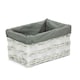 image 4 of Medium White Grey Lined Scandi Storage Basket With Grey Lining | Grey | Grey
