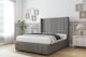 image 2 of Sloomy Hargrave Pewter Dumfries Divan Bed With Mattress No Drawers With 54" Wingback Headboard & 12" Matching Footboard 4' Small Double | Grey | Pewter | Small Double | 1