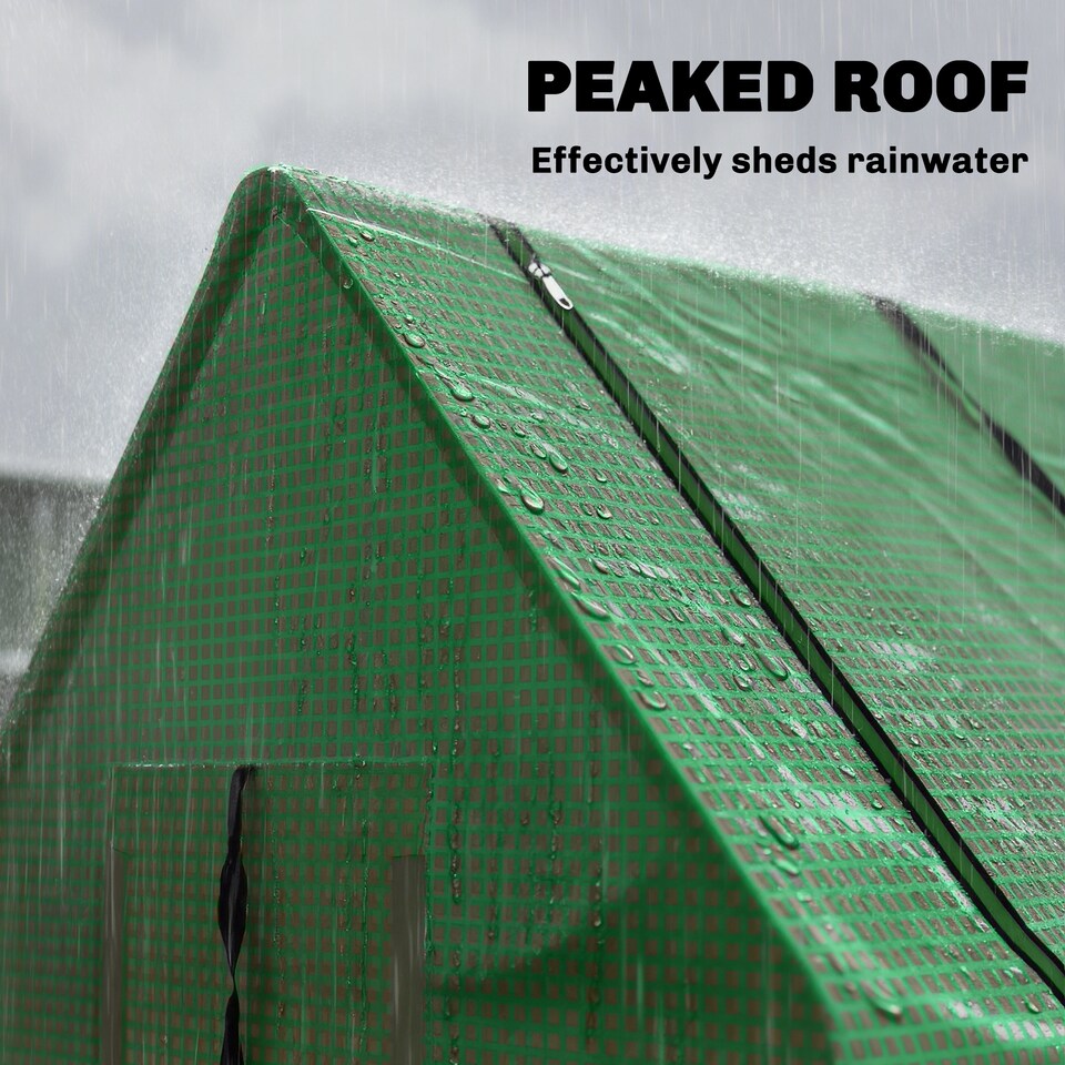 image 1 of Outsunny Portable Small Polytunnel with Mesh Windows, 240x90x90cm