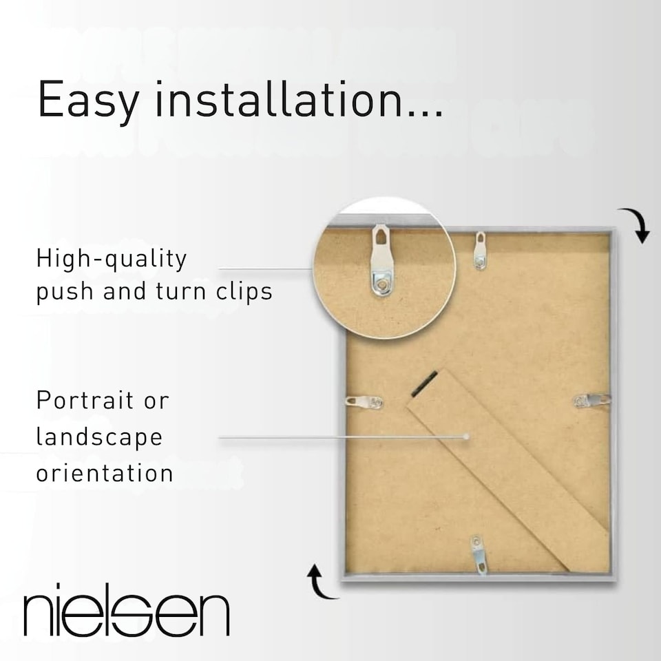 image 1 of Nielsen Alpha Aluminium Picture Frame - Real Glass - Wenge - 18cm x 24cm