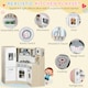 image 3 of HOMCOM Kids Kitchen Playset Pretend Toy Kitchen with Role Play Accessories, Sound and Light Effects, Phone, Storage Space