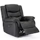 image 2 of Seattle Electric Automatic Recliner Home Lounge Bonded Leather Chair (Black)