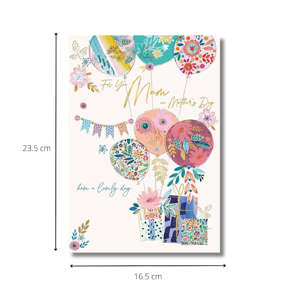 image 1 of Words 'n' Wishes Mother's Day Card for a Lovely Mum on Mother's Day, 23.5 x 16.5 cm,