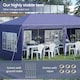 image 5 of Outsunny 3 x 6m Garden Pop Up Gazebo, Height Adjustable Marquee Party Tent with Sidewalls, Storage Bag, Blue