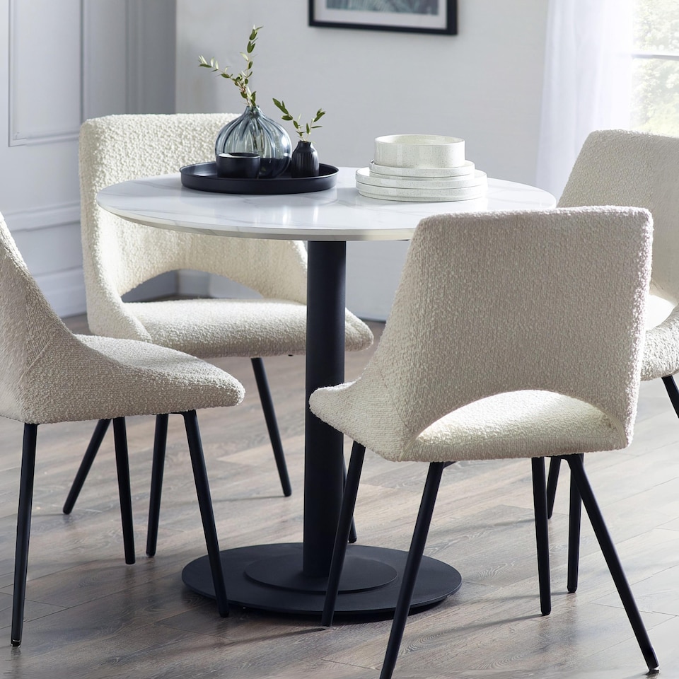 image 1 of Luca 80cm Round Dining Table White