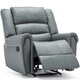 image 2 of Denver Bonded Leather Manual Recliner Stud Sofa Home Lounge Chair (Grey)