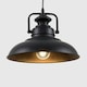 image 3 of ValueLights Industrial Style Matte Black Metal Ceiling Pendant Light Fitting
