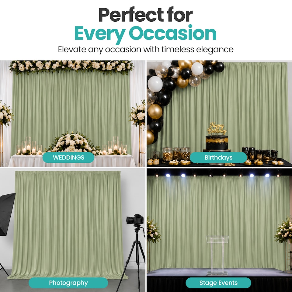 image 1 of 3x3m Spandex Backdrop Photography Background Drapes with Rod Pocket