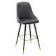 image 1 of Living and Home Set of 2 Modern Upholstered Velvet High Chairs Bar Stools