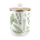 image 6 of Green Herbs Food Waste Caddy - Metal 2L Decorative Kitchen Compost Bin