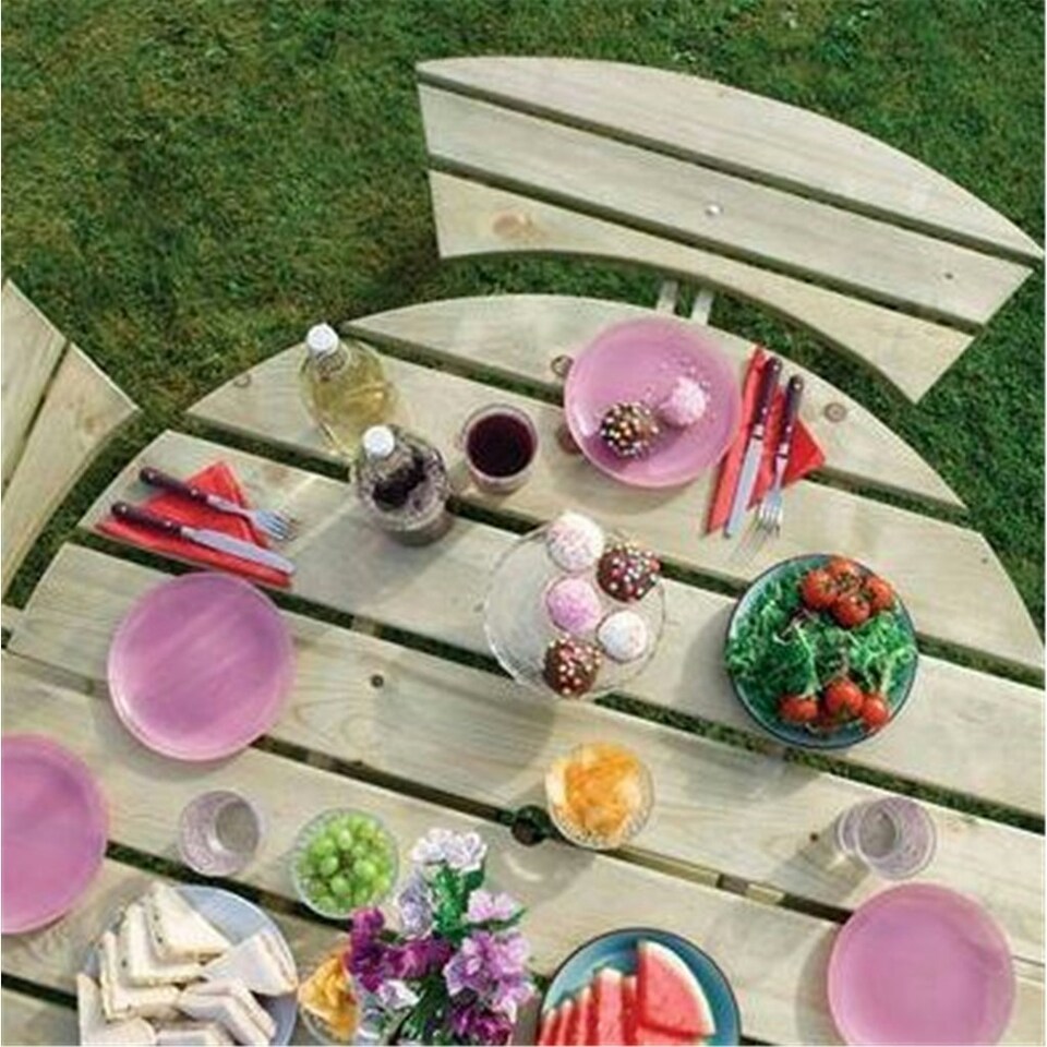 image 1 of Deluxe Round Picnic Garden Table