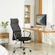 image 2 of HOMCOM Executive Office Chair High Back Mesh Back Seat Desk Chairs, Black