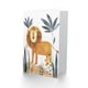 image 2 of Cute Jungle Fun Drawing Kids Girl Boy Lion Child Kids Birthday Card