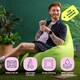 image 2 of Icon Dalton High Back Adult Gaming Indoor Outdoor Bean Bag Chair, Lime